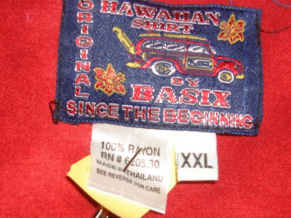 Vtg 90s Basix Hula Dancer w/ Ukulele Tropical Hawaiian S/S Hawaiian Shirt Sz, L - Image 4 of 4
