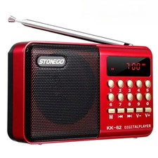 2 Sizes Mini Portable Radio Handheld Rechargeable Digital FM USB TF MP3 Player