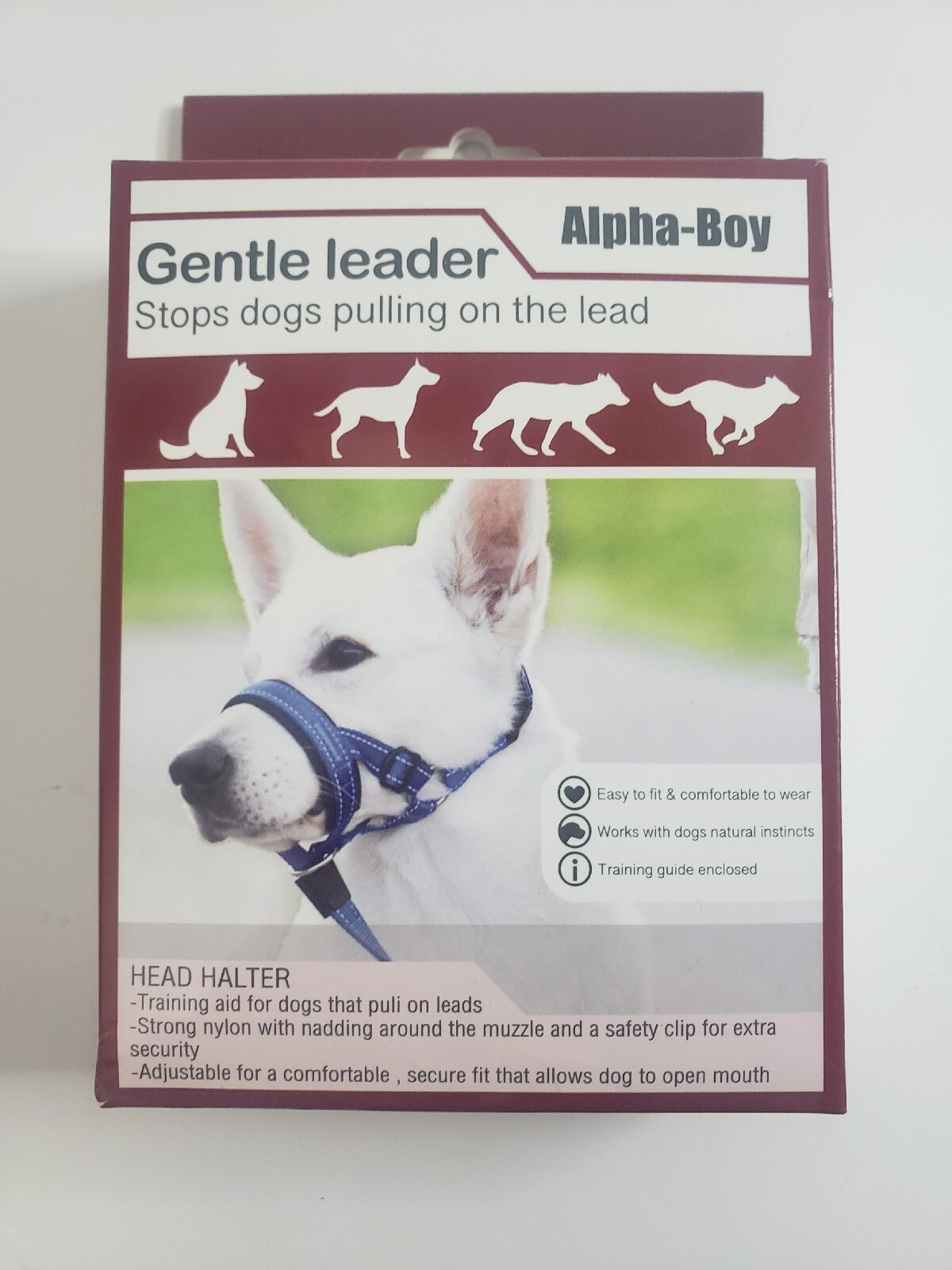 Alpha Boy Gentle Leader Dog Head Halter. eBay