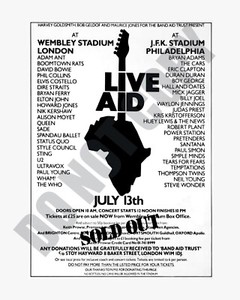 Live Aid Philadelphia 1985 | eBay