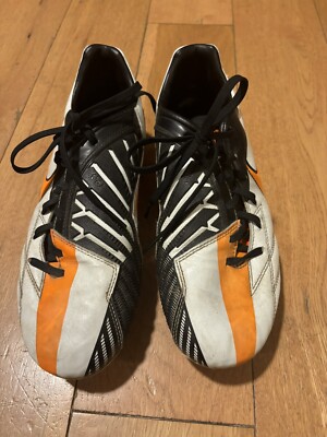 Nike Total 90 T90 Shoot IV FG White Orange Black 7.5 Soccer Cleats 472547 480