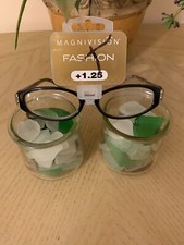 Reading Glasses By MAGNIVISION Fashion 1.25 TANSY Black New Retail 21.99