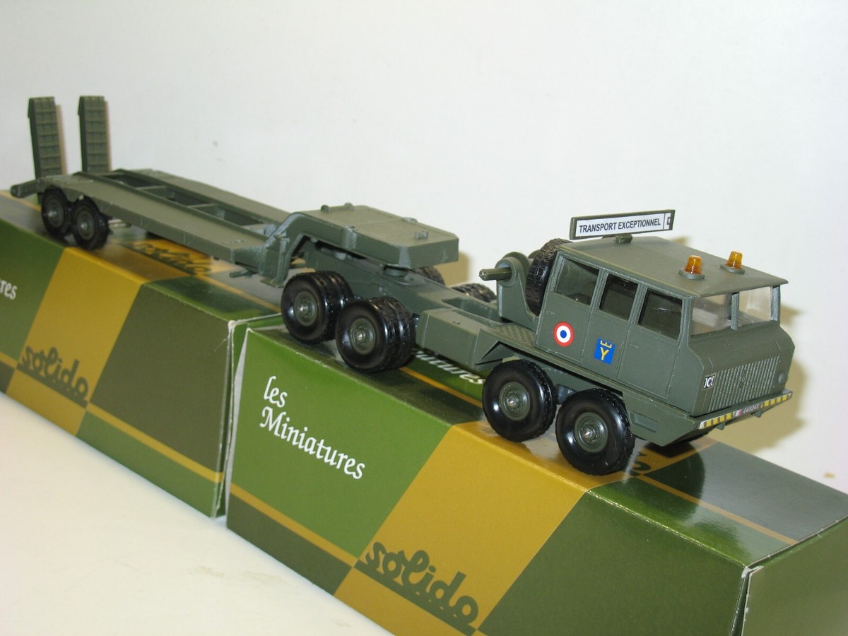 SOLIDO MILITAIRE, PORTE Char Berliet T12 Avec Remorque . EUR 55,00