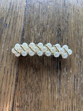 Vintage Hair Clasp/Bridal Clip/Gold Tone/Faux Pearls