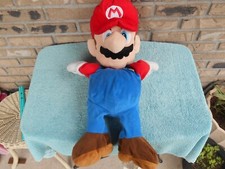 NINTENDO SUPER MARIO BROS. LARGE 22" MARIO PLUSH DOLL WITH ZIPPERED STASH POUCH