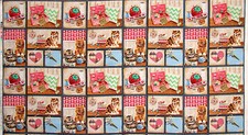 Cat Animal Quilt Sew Theme Fabric 24" Panel Cotton Wilmington Crafty Kitten