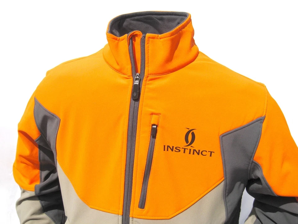 Cabela's INSTINCT Waterproof Windshear SoftShell Upland Tan Blaze Hunting Jacket - Image 3 of 4