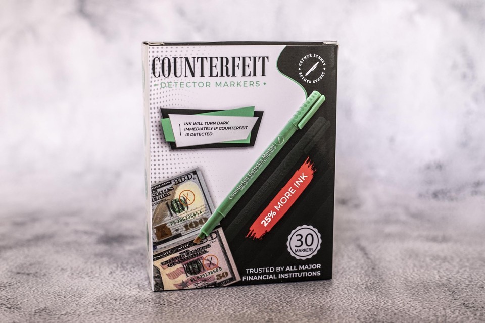 Counterfeit Money Pens Box of 30 Money Markers Counterfeit Money