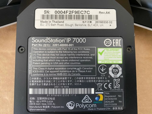 Polycom SoundStation IP7000 Conference Station SoundStation IP 7000 (Inc VAT) - Picture 9 of 9
