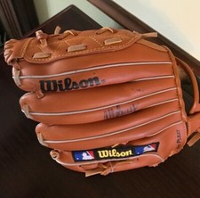 Child's Wilson A2460 Baseball Glove - Right Handed Fielders Glove - Autographed