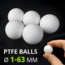White PTFE Spheres PTFE Ball Dia 1-63 mm Diaphragm Pumps Seal Balls Valve Balls