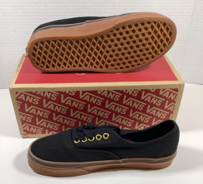 Vans Unisex Size Men 7, Women 8.5 Skate Shoes/Authentic Black Gum/NWT in box