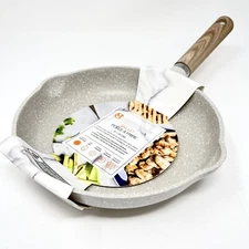 Frying Pan Masterclass Cookware Nonstick Pan & Skillet 8 Inch High Quality Beige