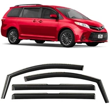 Sun Rain Visors Wind Rain Guards for 2011-2020 Toyota Sienna SHATTERPROOF