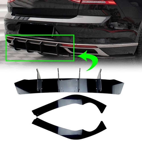 For VW Passat B8.5 2019-2022 Gloss Black Car Rear Bumper Diffuser Side ...