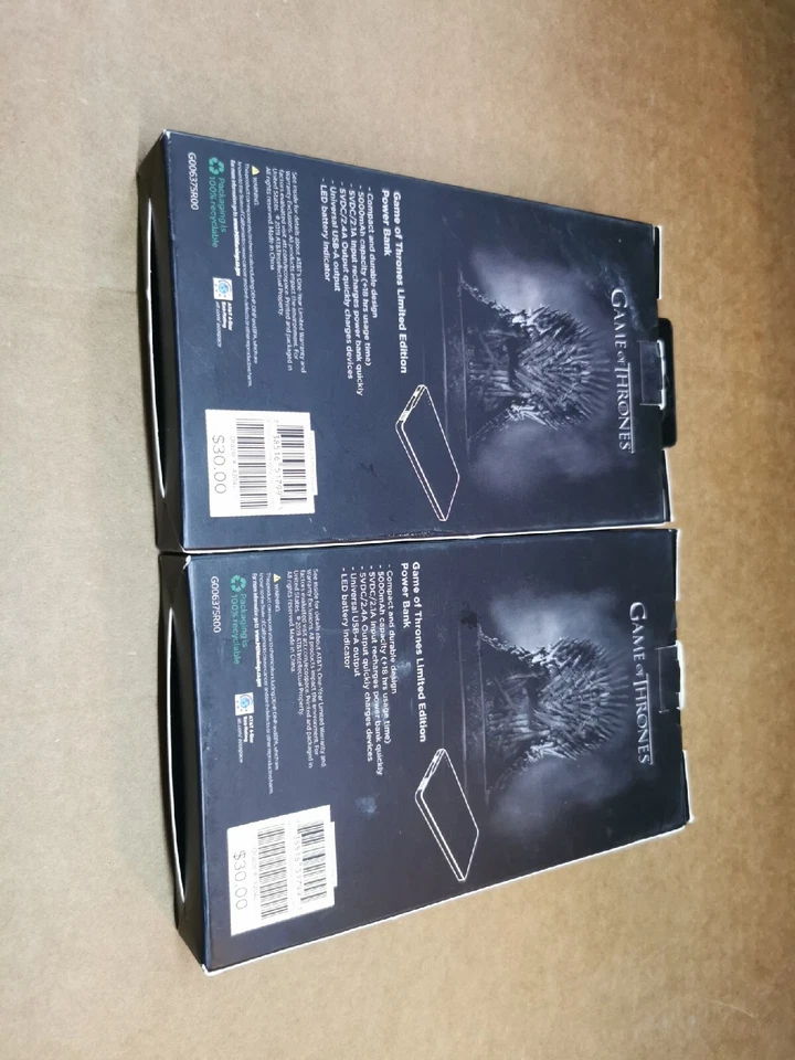Lot 2 AT&T Game of Thrones Power Bank 5000mAh - Red / Multi/Y10A - Image 3 of 4