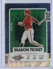 2021 Panini Contenders Optic Green Wave #13 Nate Lowe