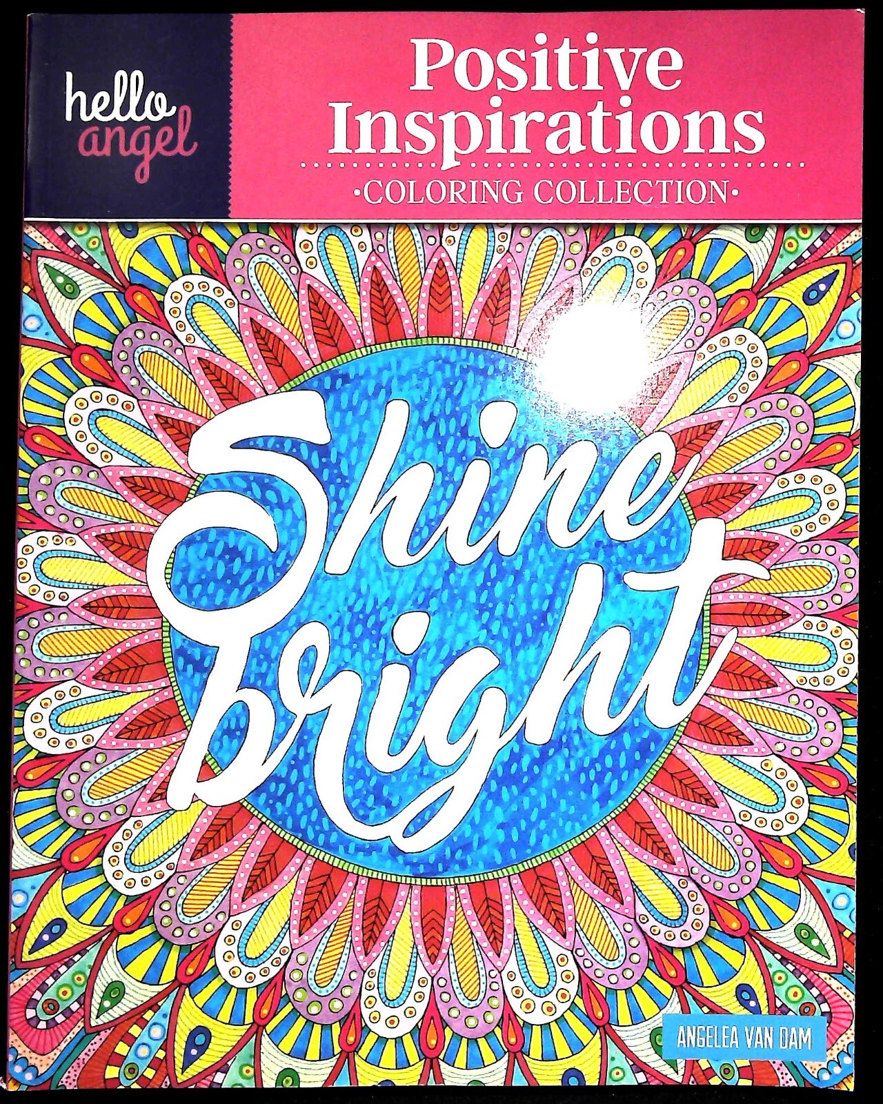Words Colouring Book Hello Angel Positive Inspirations Colouring Collection