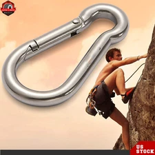 Stainless Steel Spring Snap Hook Carabiner 304 Stainless Steel Clips 6 Pack