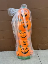 NEW Halloween Pumpkin Stack Lighted Blow Mold Union Products Sun Hill