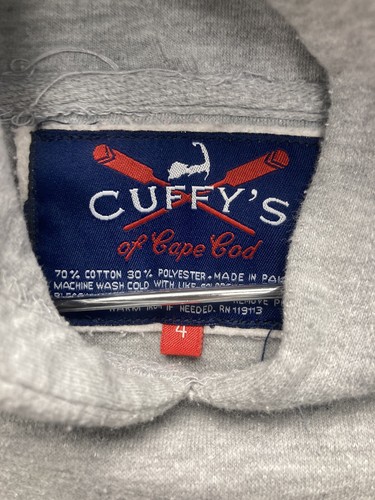 CUFFYS of CAPE COD Youth 4 GRAY PULLOVER HOODIE SWEATSHIRT - Picture 3 of 4