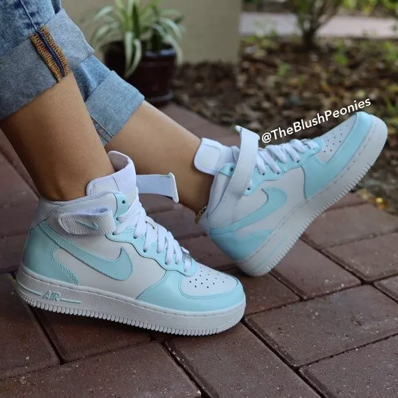 Custom Nike Air Force 1 Low Blue Women Custom Sneaker Af1 