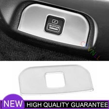 Rear USB Socket Switch Cover Strip Trim For Hyundai Sonata 2020-22 Silver Steel