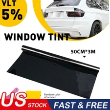 10ft Uncut Roll Window Tint Film 5% VLT 20" x 10'ft Feet Car Home Office Glass