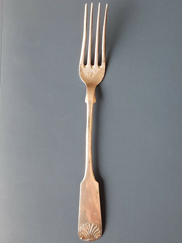 Antique Silver Dessert Fork Denmark Assay Master Christian Heise 1918 - 6 1/2"