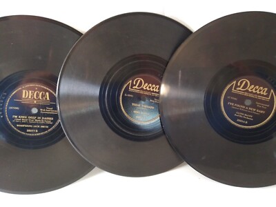 3 x78rpm Jimmy Wakely, Clyde McCoy, Whispering Jack Smith -  DECCA - L31