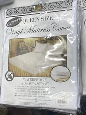 Better Home Zippered FABRIC Mattress Cover Waterproof Bug QUEEN SIZE BRAND NEW