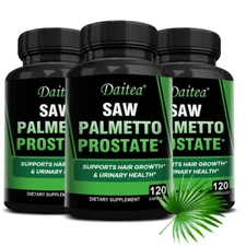 Saw Palmetto Capsules Prostate UTI Urinary Tract Hair Loss Support