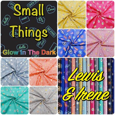 Im Dunkeln leuchtender Baumwollstoff Sternschild Totenköpfe Neon Lewis & Irene Patchwork  