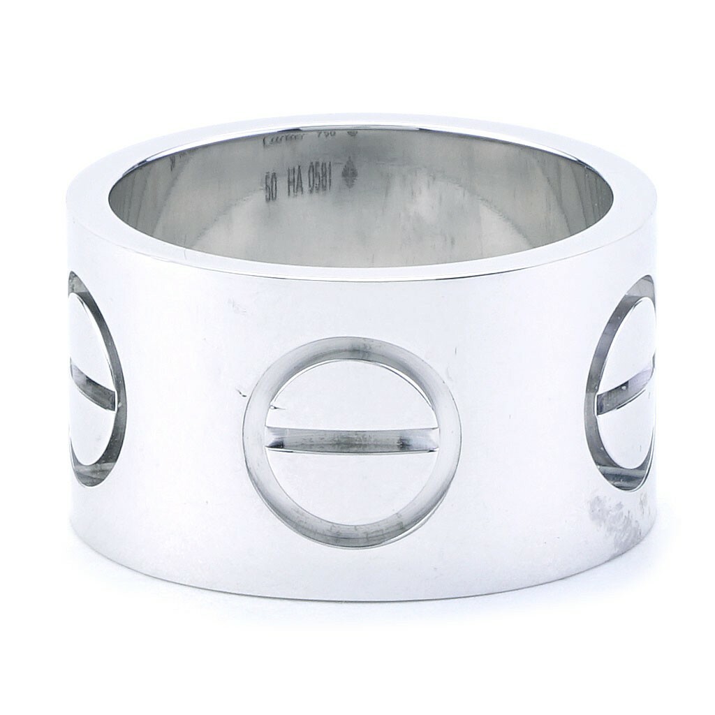 Cartier 18K White Gold Love Ring 11mm Size 50 | eBay