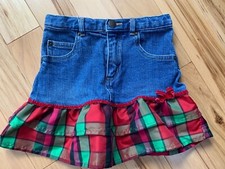 BABY GAP Denim Skirt Sz 4 Toddler Adjustable Waistband