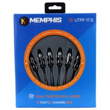 Memphis Audio UTPF-17.6 17 ft. 6-Channel RCA Interconnect Cable Car Audio NEW