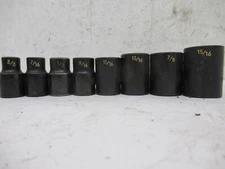 MATCO 1/2" DRIVE 12 POINT SHALLOW IMPACT SOCKETS 8 IN TOTAL