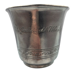 The Gaelic Scotch Whiskey Pewter Cup Quaich 2.75" tall