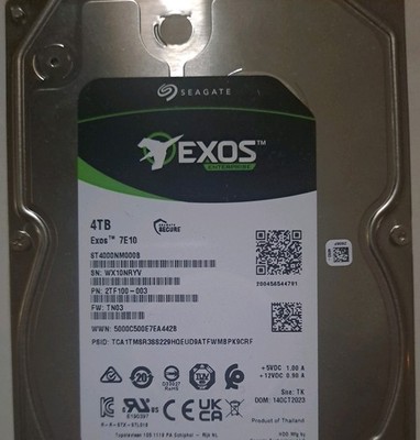 Seagate EXOS 7E10 4TB 3.5'' 7200 RPM SATA Enterprise Hard Drive Disk