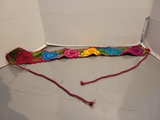 Mexican Embroidered Floral Belt Colorful One Size Colorful