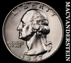 1957-D Washington Quarter - Choice Gem Brilliant Uncirculated  Lustrous  #J9966