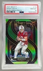 Drake Maye 2024 Panini Select #113 Neon Green Prizm RC Rookie 15/49 PSA 10