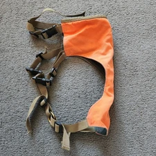 FILSON Dog Chest Protector Medium Blaze Orange Tin Cloth Hunting Outdoor