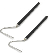Stainless Steel Extensible Snake Hook 39 Inch 2Pcs, Retractable Reptile Hook, Pi