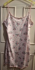 Pink Gingham Casual Dress Size 16 UK / 44 EU Cute Summer Holiday Beach