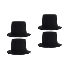 2 PCS Small Top Hat Mini Decorated Miniature Baby Dolls Accessories