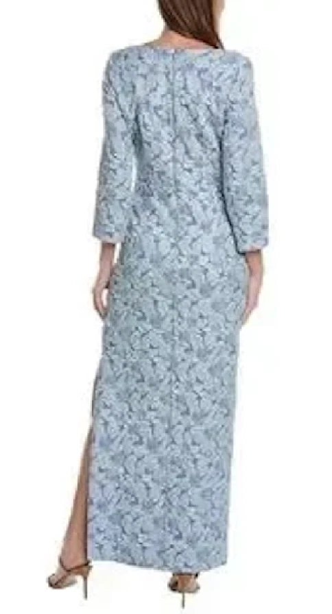 JS Collections Sz 2 Remi Sweetheart Column Gown Slate Long Dress Evening Wedding - Image 4 of 4