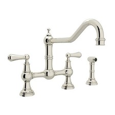 Rohl U.4764L-PN-2 Edwardian kitchen faucet w/ side spray