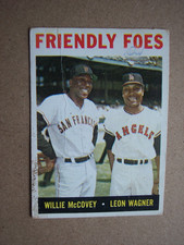 1964 Topps baseball friendly foes Willie McCovey card #41 Poor/Filler/Creased