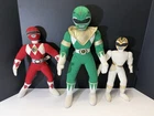 Mighty Morphin Power Rangers Plush Red, White, & Green Ranger 1994 VTG Lot Of 3